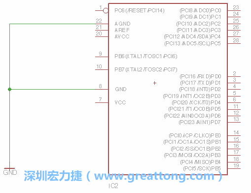 排針的用途是連接微控制器的輸出和輸入，它提供了一個(gè)平臺給焊線和針腳。