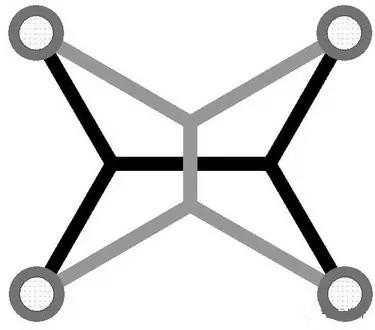 灰色Steiner樹不是最優(yōu)的，但黑色Steiner樹是最優(yōu)的。